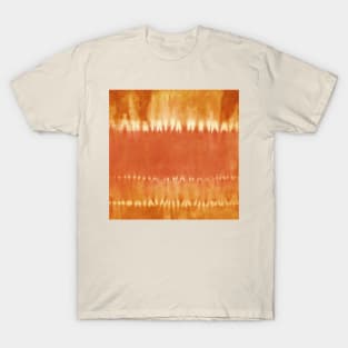 Orange Bold Tie-Dye Stripes T-Shirt